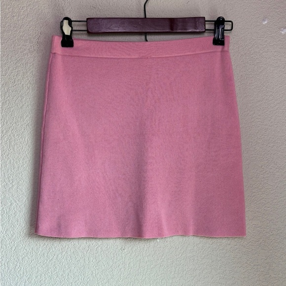 NWT Mebon By Machine Blush Pink Crisscross Ribbed Crop Sweater & Skirt Set L - Picture 7 of 11